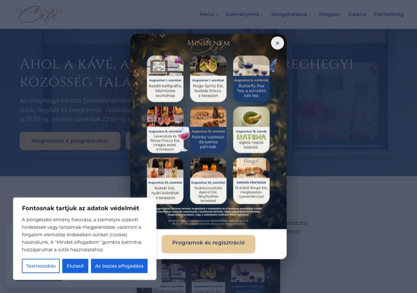 Mindenem Kávézó HEGYVARI's Marketing referencia